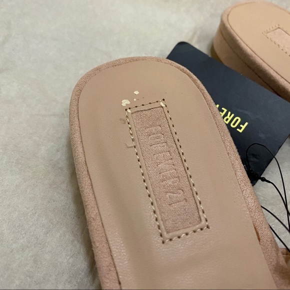 F21 Pink Faux Suede Slides 💗 - Picture 5 of 6